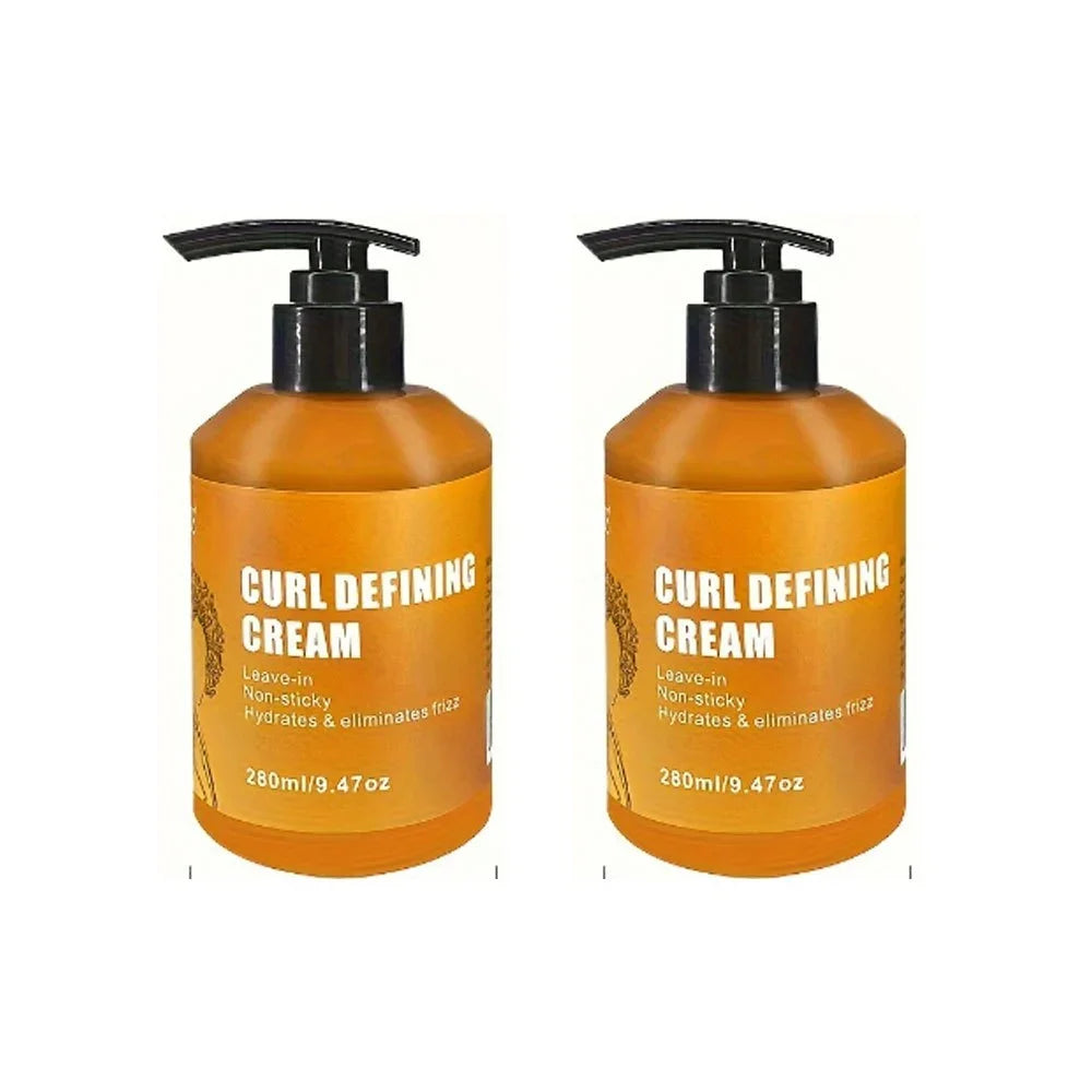 2 Pack GZE CURL DEFINING CREAM for Long Lasting Frizz Free Curls – Sulfate & Paraben Free Coconut Curling Cream