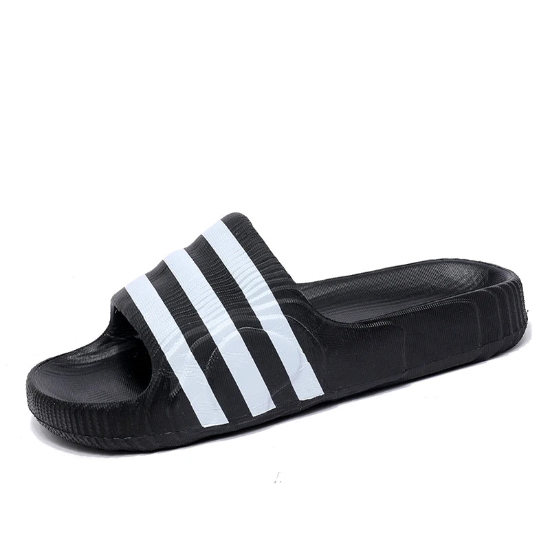 2025 Summer Men Fashion Massage Slippers Indoor/Outdoor Sandals Beach Thick Sole Male Slides Summer Non-Slip Shower Slippers