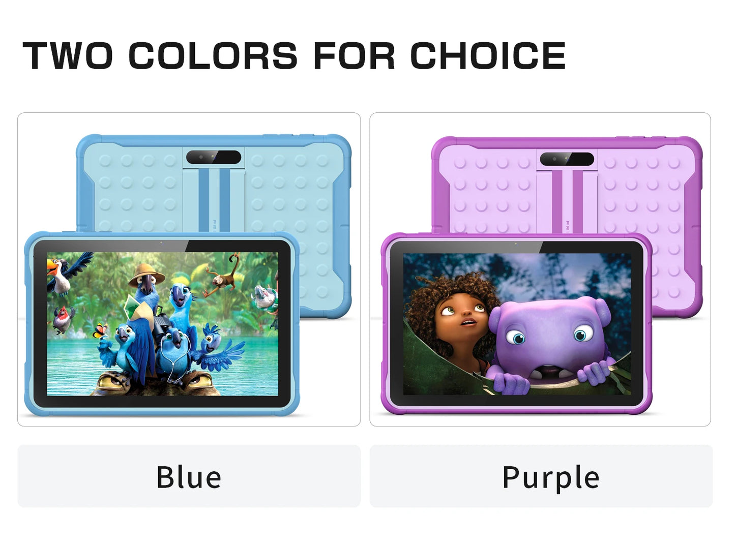 Pritom 10 Inch Kids Tablet Android 13 Go WIFI Quad Core Processor 2GB RAM 64GB ROM YouTube with Case