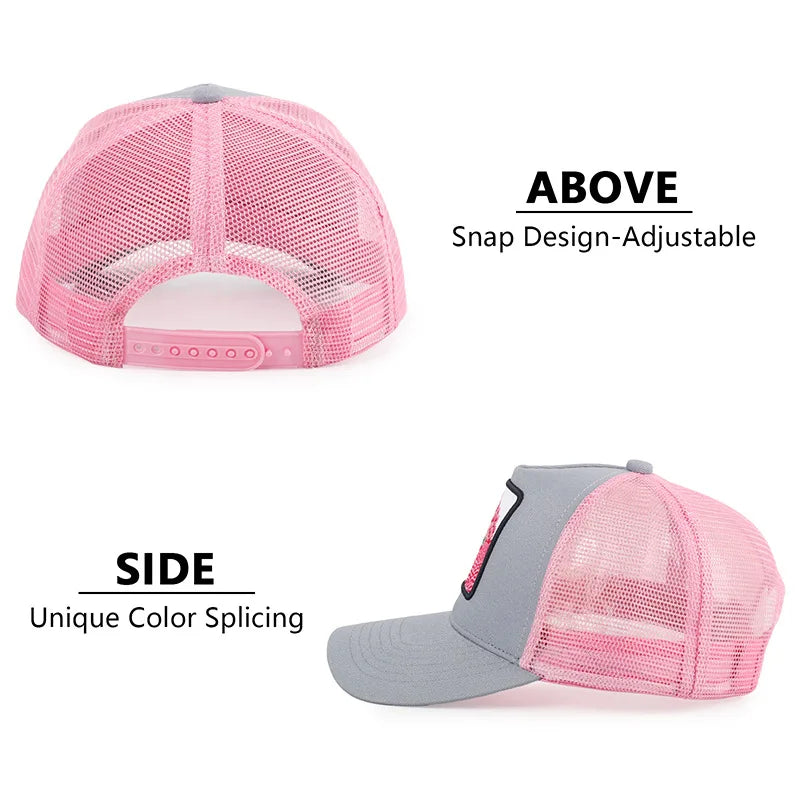 2025 New Design Animal Baseball Cap Good Quality Embroidery Fish Bird Turtle Visor Hats Sun Protection Mesh Hats