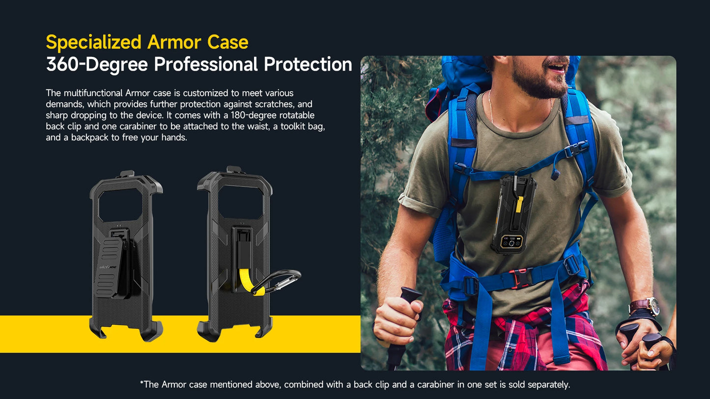 Ulefone Armor 27 Pro 5G Rugged Phone 10600mAh Smartphone 50MP Camera 64MP Night Android 14 Up to 24GB+256GB NFC Waterproof Phone