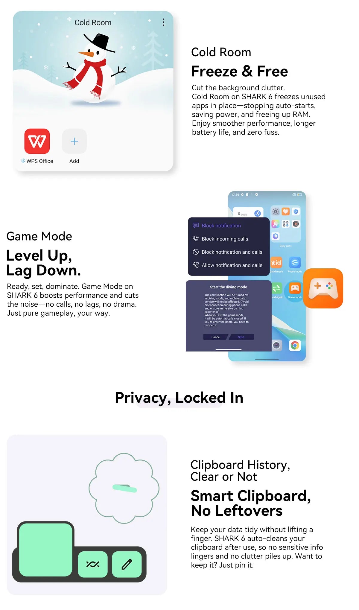 Blackview SHARK 6 AI Smartphone Android 15 Unisoc T8100 5G Mobile Phone 6.88'' Display 120Hz, 8+16GB RAM,128GB+2TB ROM, 5000mAh