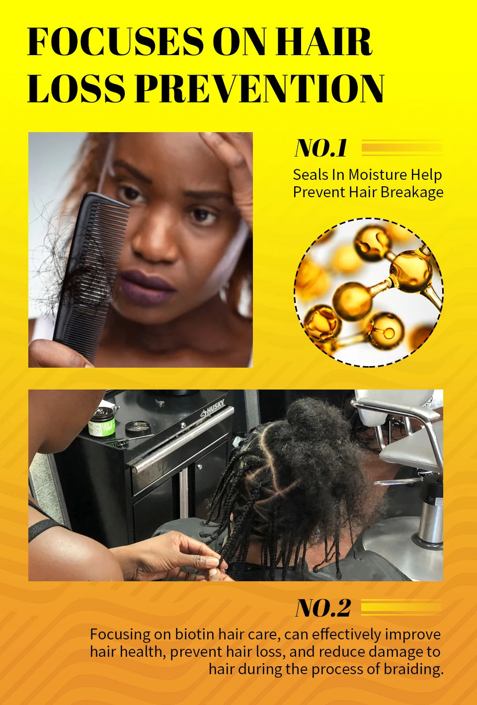 African Biotin Braid gel 100g Edges Control Twist Gel Tames Frizz & Edges Jojoba Oil Styling Braiding Gel Anti Hair Loss Wax,Loc