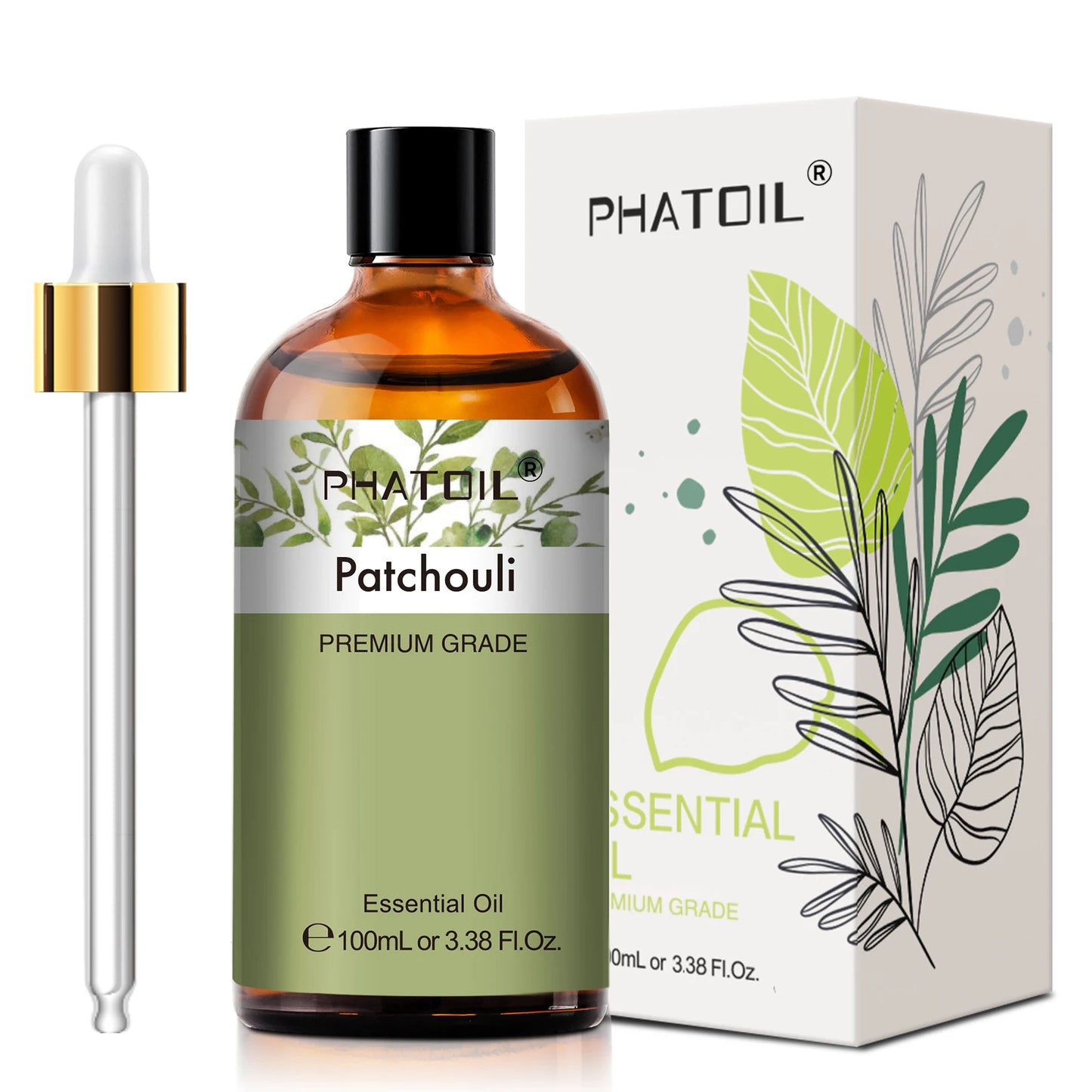 PHATOIL 100ml Natural Essential Oil For Skin Aromatherapy Lemongrass Eucalyptus Lavender Peppermint Fragrance Essential Oils