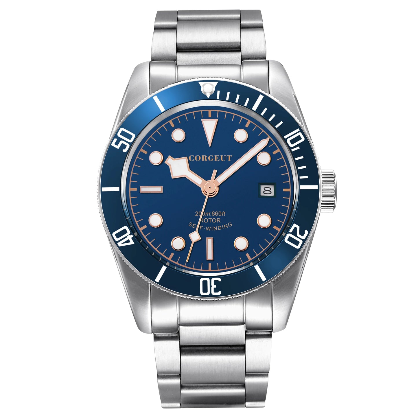 Custom Logo Diy NH35 Movement 1612 Luxury 41mm Biwan Business Men Watches Automatic Mechanical Date Diving Waterproof Glow Watch