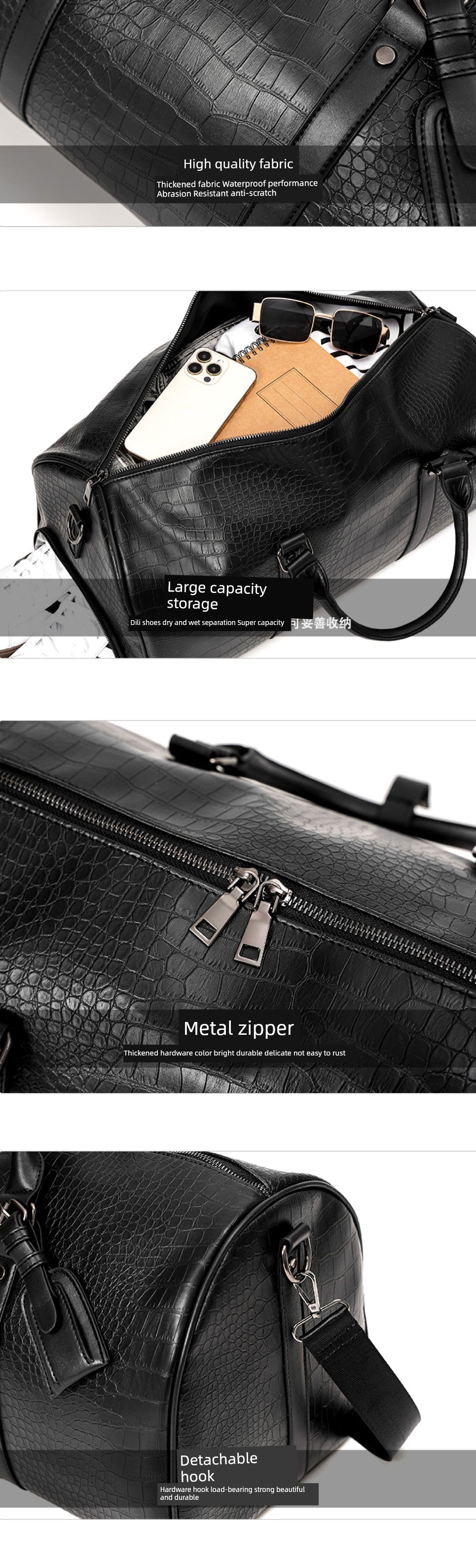 Internet Celebrity Hand-Carrying Short Travel Women's Dry Wet Separation Travel Bag