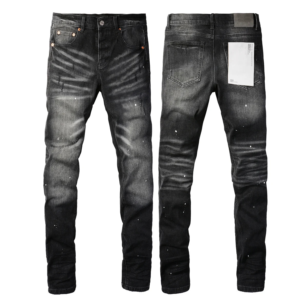 2025 Jeans Man's High Street Blue Ripped Distressed Skinny Jeans Low Rise Denim Trousers Fashion Repair Pants 9003