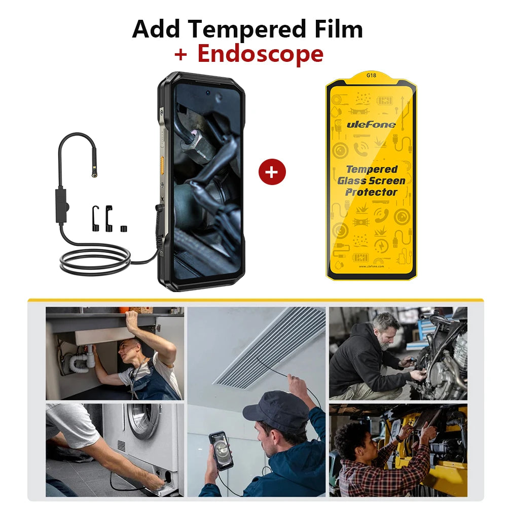 Ulefone Armor 27 Pro 5G Rugged Phone 10600mAh Smartphone 50MP Camera 64MP Night Android 14 Up to 24GB+256GB NFC Waterproof Phone