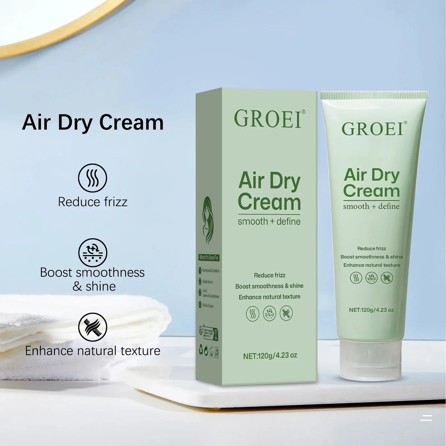 Hair Styling Cream with Nourishing Formula Add Shine and Shape Outline Strengthen Hair and Scalp Care