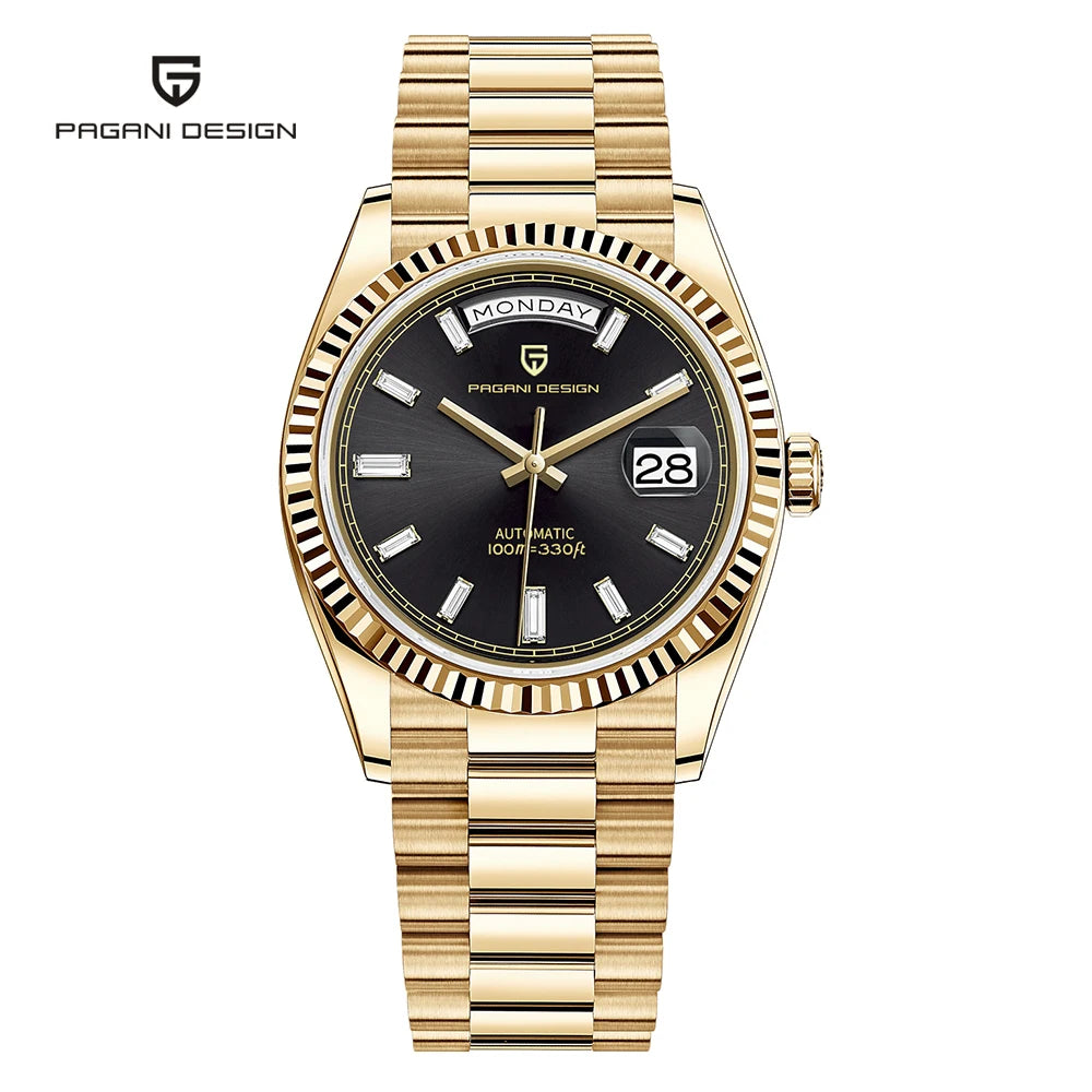 PAGANI DESIGN DD36 Men's Watches Rose Gold Luxury Automatic Watch For Men Mechanical Wristwatches Sapphire Mirror Clock Gift Man