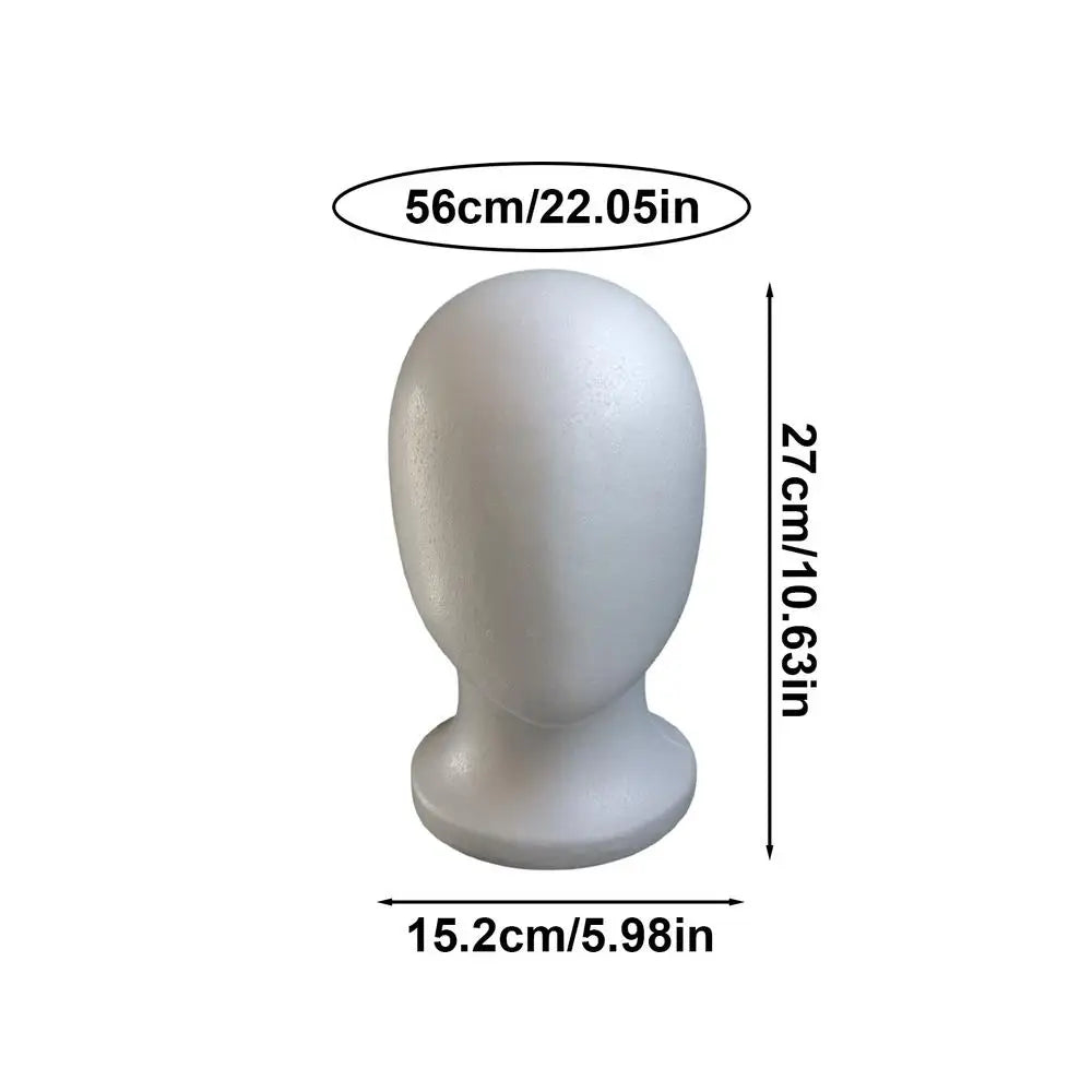 Foam Mannequin Head Female Wig Head Display Smooth Durable Styling Tools Lightweight for Hairpieces Sunglasses Jewelry Hats