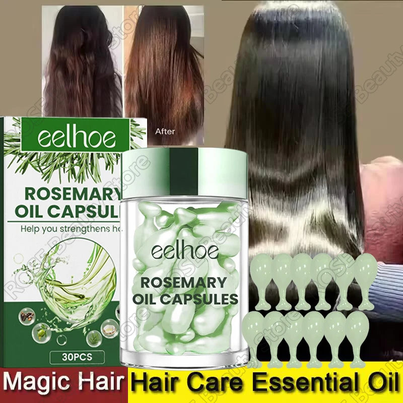 Hair Vitamin Capsule Keratin Oil Restore Soft Smooth Shiny Hair Care Nourish Repair Hair Damaged Splitting Treatment Products