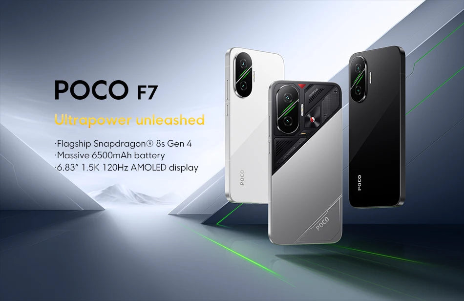 POCO F7 5G Global Version Smartphone Snapdragon® 8s Gen 4 6500mAh Battery 6.83" 1.5K AMOLED 50MP Camera OIS NFC 90W HypeCharge