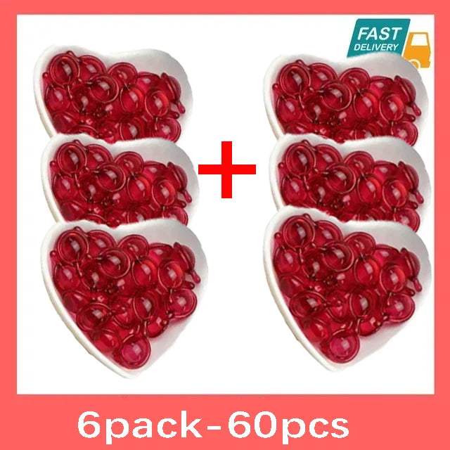 Hair Vitamin Capsule Keratin Oil Repair Frizzy Dry Hair Restore Soft Smooth Shiny Deep Moisturizing Nourishing Scalp Beauty Care