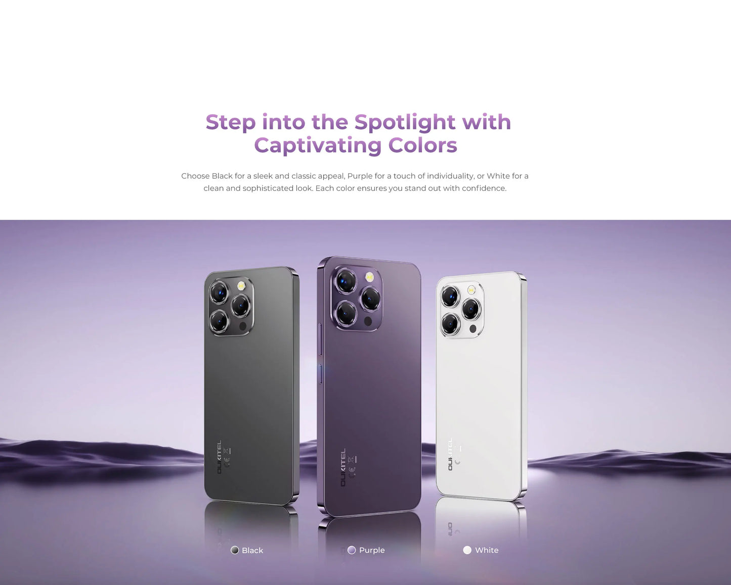 OUKITEL P1 Smartphone Global Version 6.7'' 120Hz AMOLED Display 8GB 256GB MTK Helio G99 50MP Main Camera 5150mAh NFC Cellphone