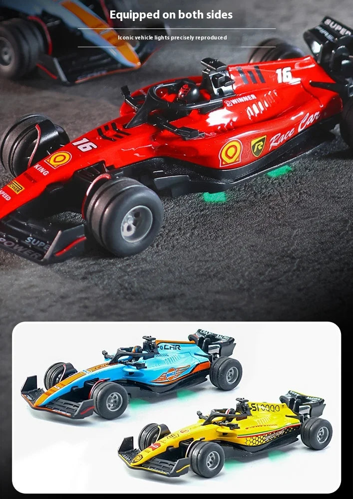 2025 New RC car August Product 1:64 Mini Alloy Car Model, Adjustable Lighting Formula Racing, Children's Remote Control Car