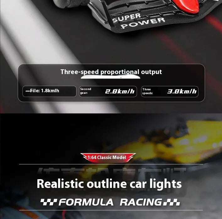 2025 New RC car August Product 1:64 Mini Alloy Car Model, Adjustable Lighting Formula Racing, Children's Remote Control Car