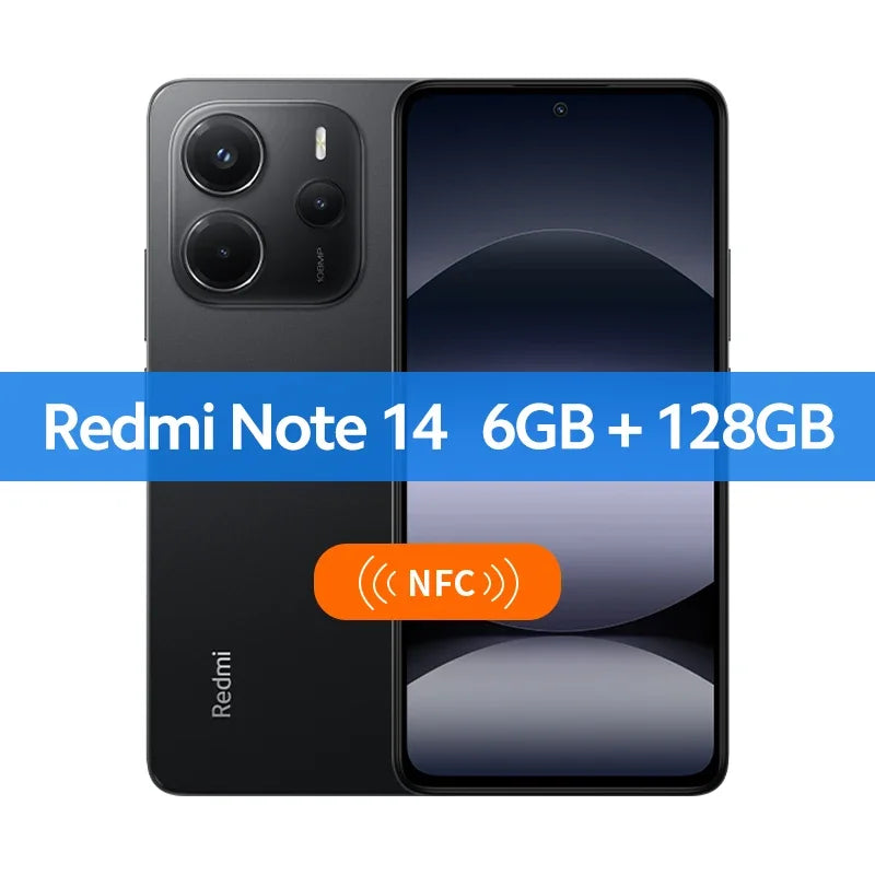 Xiaomi Redmi Note 14 Global Version MediaTek Helio G99-Ultra 108MP AI Camera 6.67" AMOLED 120Hz Display 5500mAh