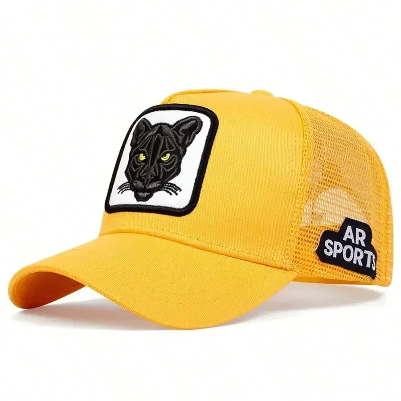 Unisex PANTHER Embroidery Baseball Net Caps Spring and Summer Outdoor Adjustable Casual Hats Sunscreen Hat