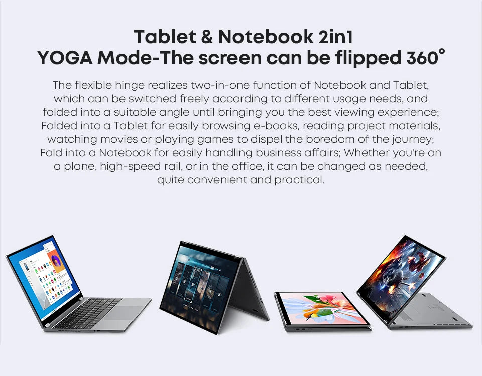 CHUWI FreeBook Laptop i3-1215U / N150 Processor 13.5" IPS Screen 2 In 1 Laptop Tablet PC 12GB RAM 512GB SSD Support Stylus