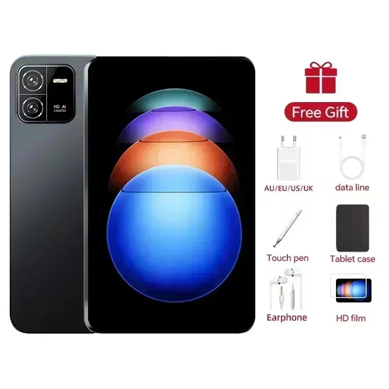 2024 Original HD4K Tablet PC Pad 6 Pro Android 13 12GB+512GB 10000mAh Snapdragon 888 Bluetooth WiFi Tab tablets 10 inch android