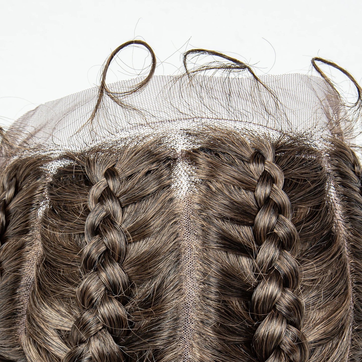 22inch Cornrow Braided Wigs Synthetic Lace Front Braids Wigs with Baby Hair 2 Curly Ponytail Braided Wigs for Black Women