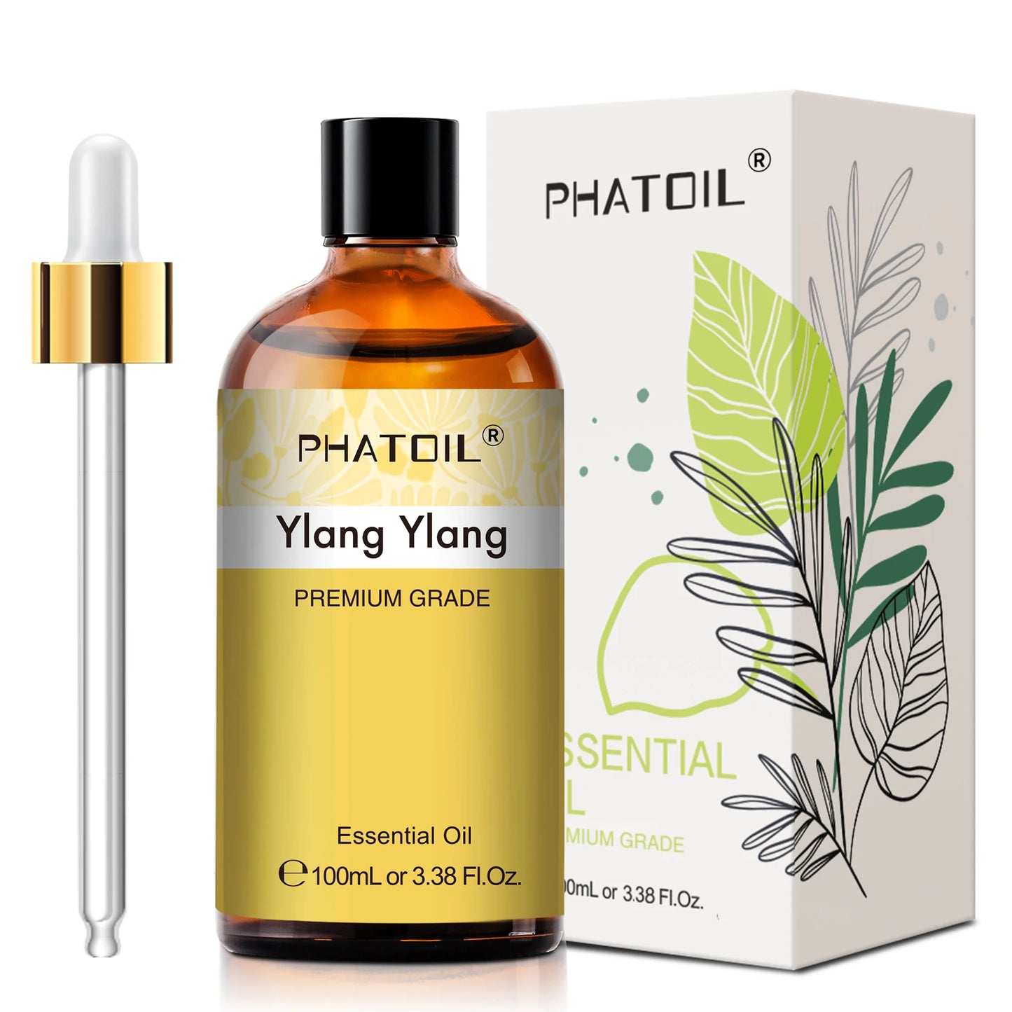 PHATOIL 100ml Natural Essential Oil For Skin Aromatherapy Lemongrass Eucalyptus Lavender Peppermint Fragrance Essential Oils