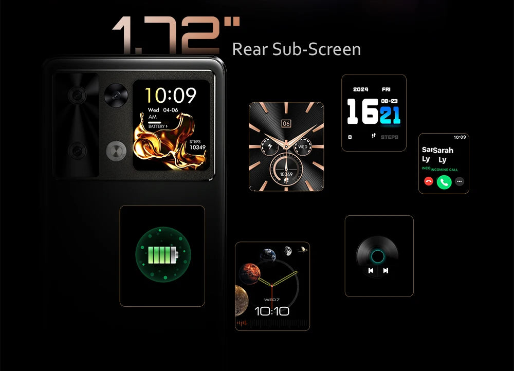 Smartphone Android 15 Cubot P90, 6.88-Inch 120Hz Screen, 24GB RAM+256GB ROM, G100 Octa-core, 2.2GHz, 64MP, 5100mAh,NFC, 4G Phone