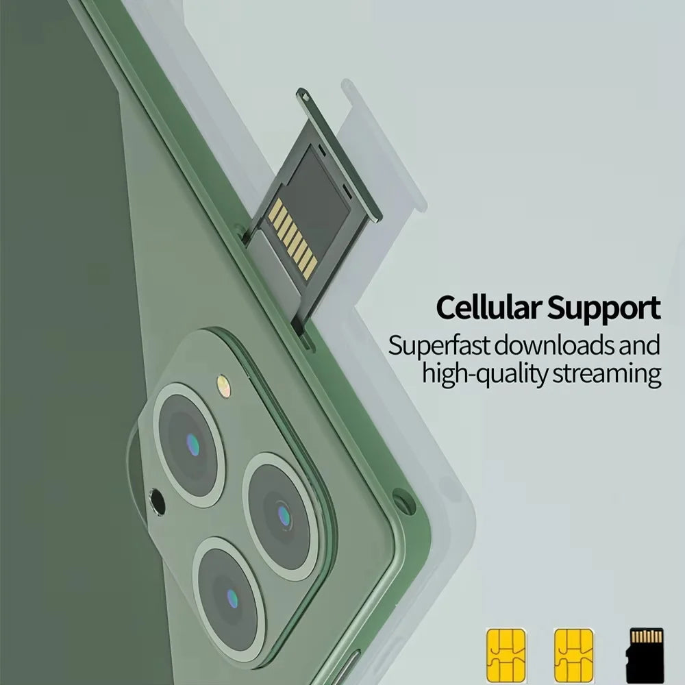 New 5G Pad Pro 10.1-Inch Android Tablet with 8GB RAM, 512GB ROM Octa core Support for calling, Dual SIM card 8000mAh Battery