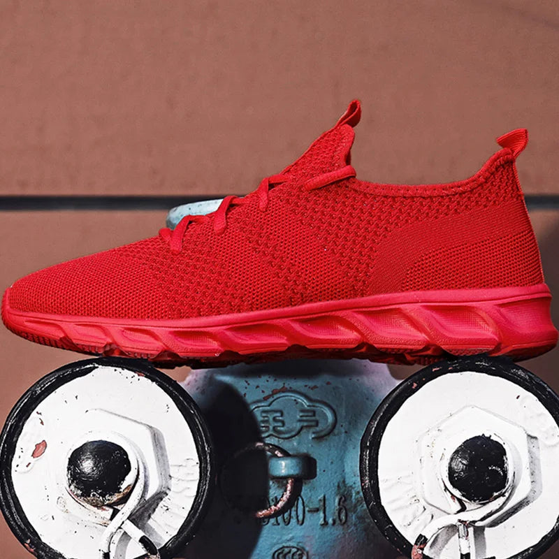 Mens Running Shoes Soft Soles Wear-resistant Breathable Sports Shoes Mesh Outdoor Fashion Big Size Tennis Shoes for Men