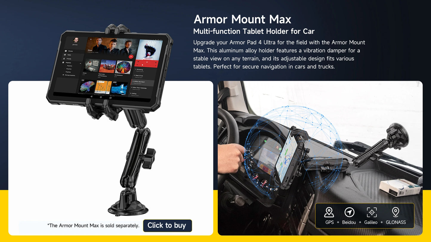 5G Rugged Tablet Ulefone Armor Pad 4 Ultra IP68/IP69K LED Light 11800mAh Battery,fast charging 16GB+256GB 50MP