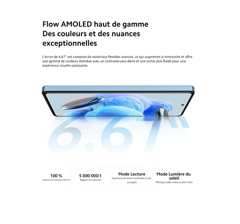 Xiaomi Redmi Note 12 5G Smartphone Global Version 4GB 128GB 6.67 ”Amoed FHD + Snapdragon® 4 48MP Main Camera 33W fast Charge