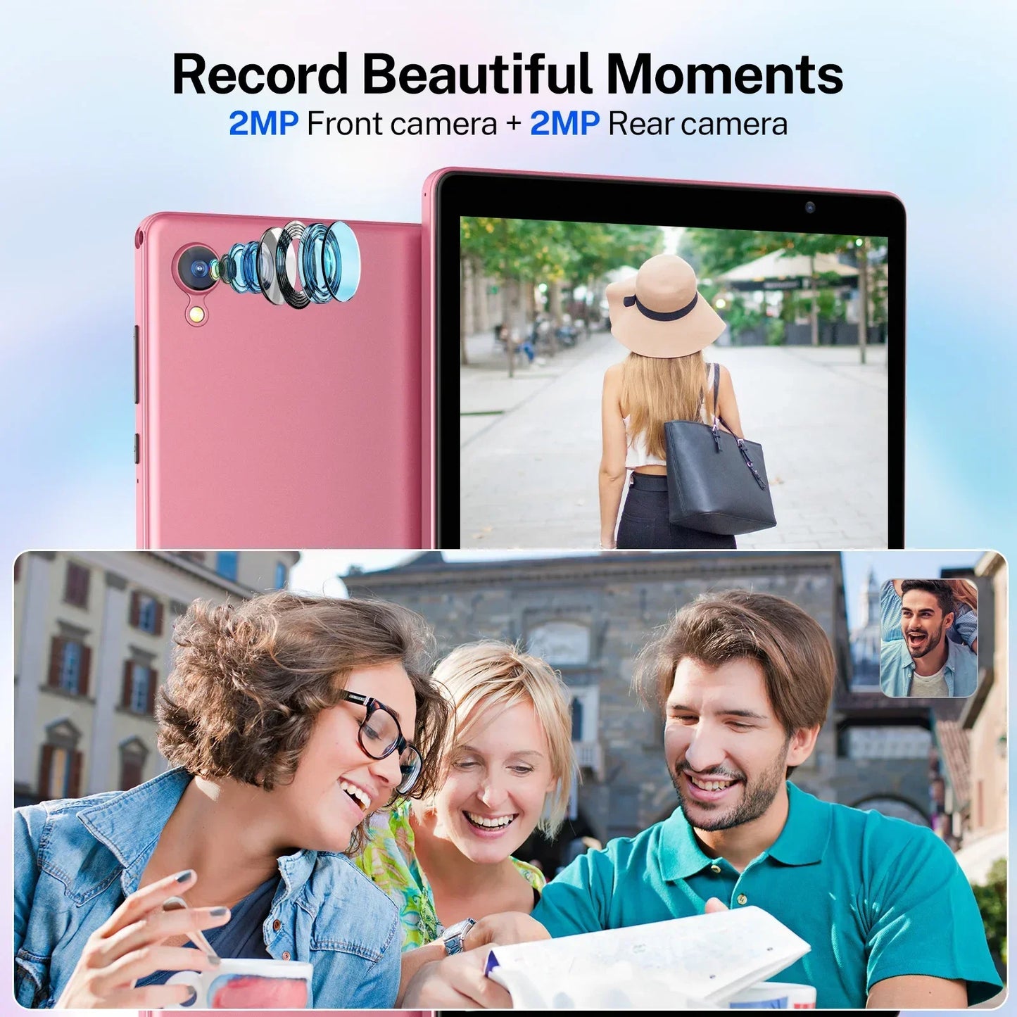 Latest Android 14 Tablet, 10-inch Tablet, Quad-core Processor, 5G WiFi, 4GB ROM + 32GB RAM, 1280*800 Resolution, 6000mAh Battery