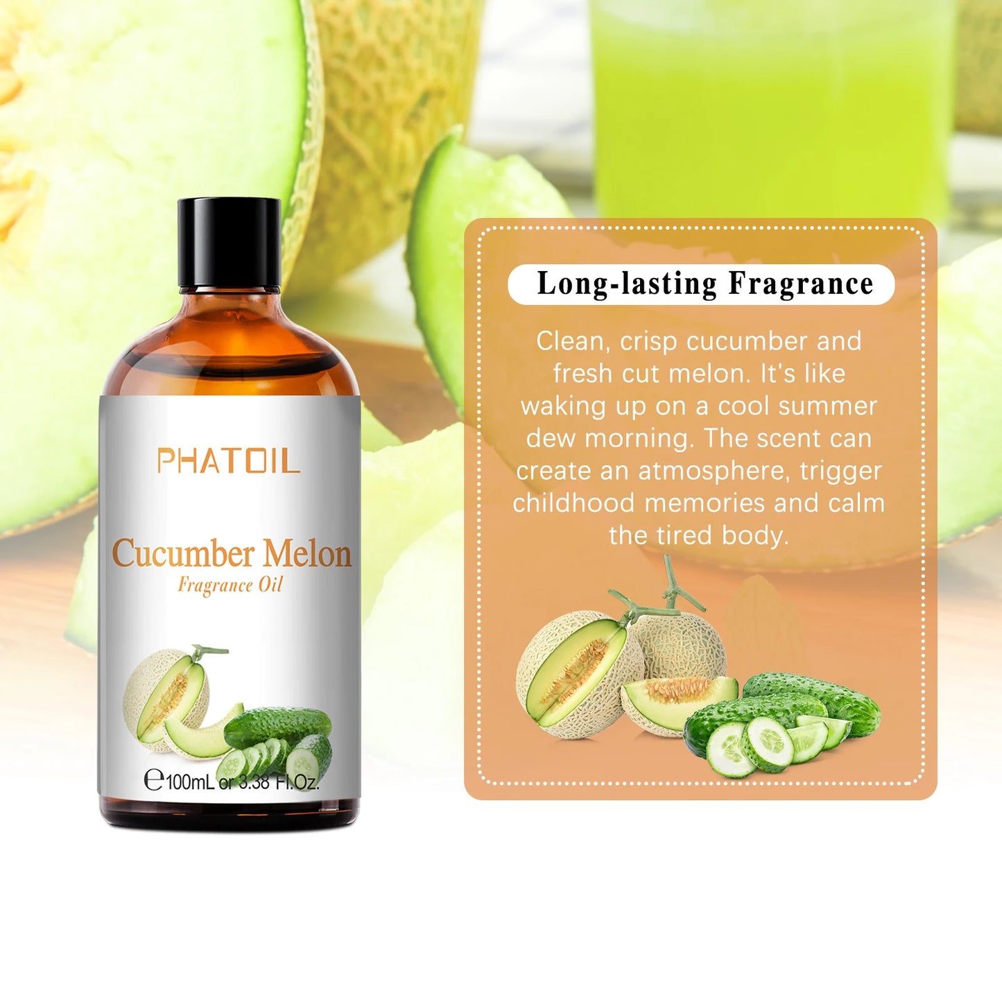 PHATOIL 100ml Aromatherapy Fragrance Oil Coconut & Vanilla Strawberry Cherry Lemon 1/2/3pcs Aroma Oil For Diffuser Candle Making