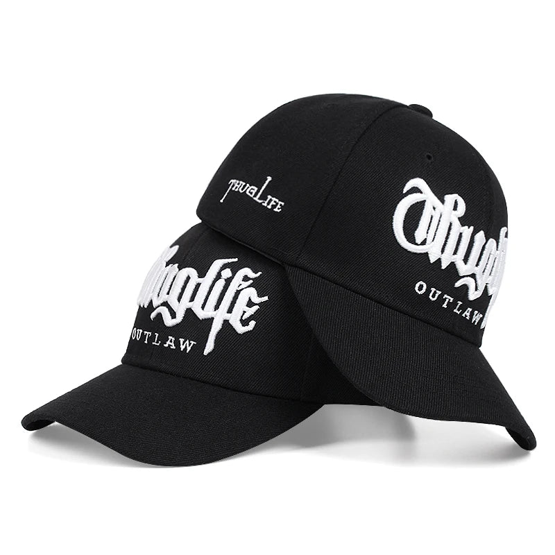2023 Fashion Fastball CAP Thuglife Embroidery Hiphop Baseball Cap Snapback Hat Adult Outdoor Casual Sun Casual Bone Dropshipping