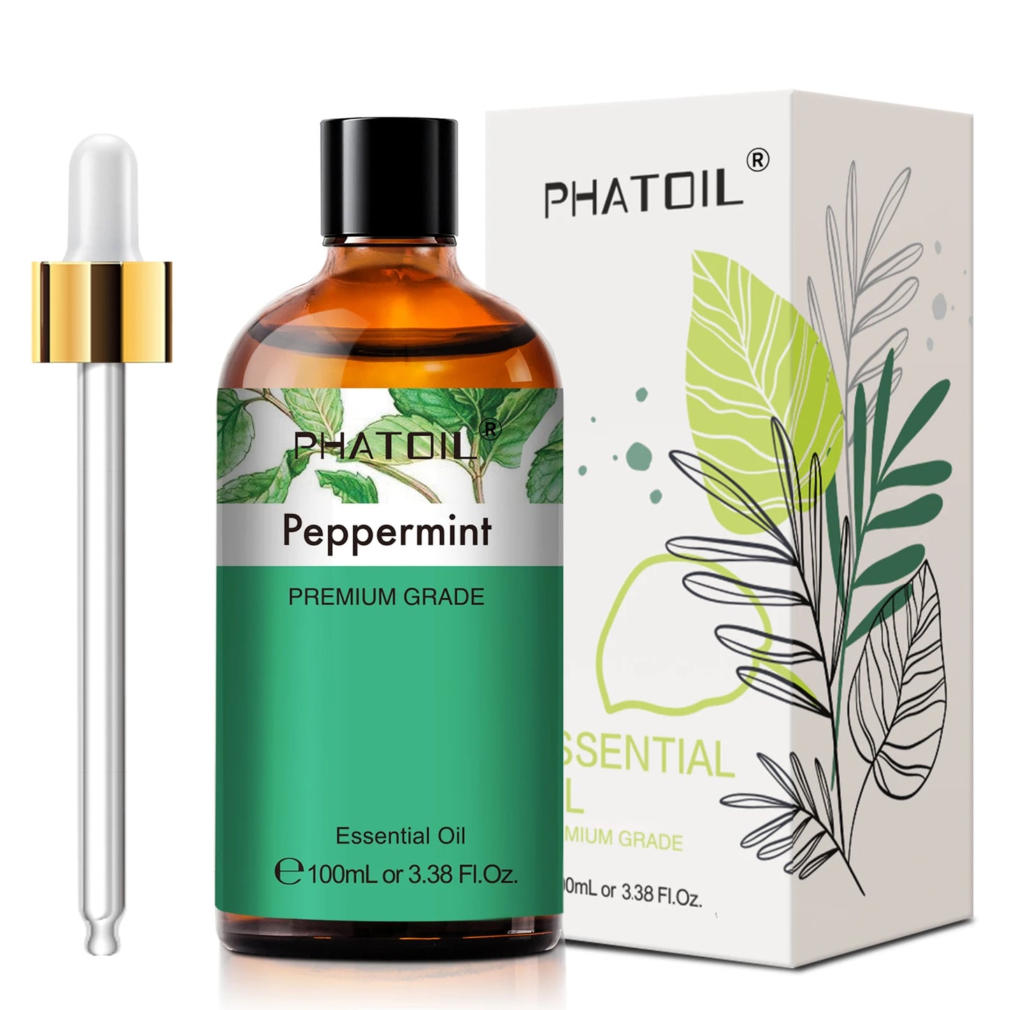 PHATOIL 100ml Natural Essential Oil For Skin Aromatherapy Lemongrass Eucalyptus Lavender Peppermint Fragrance Essential Oils