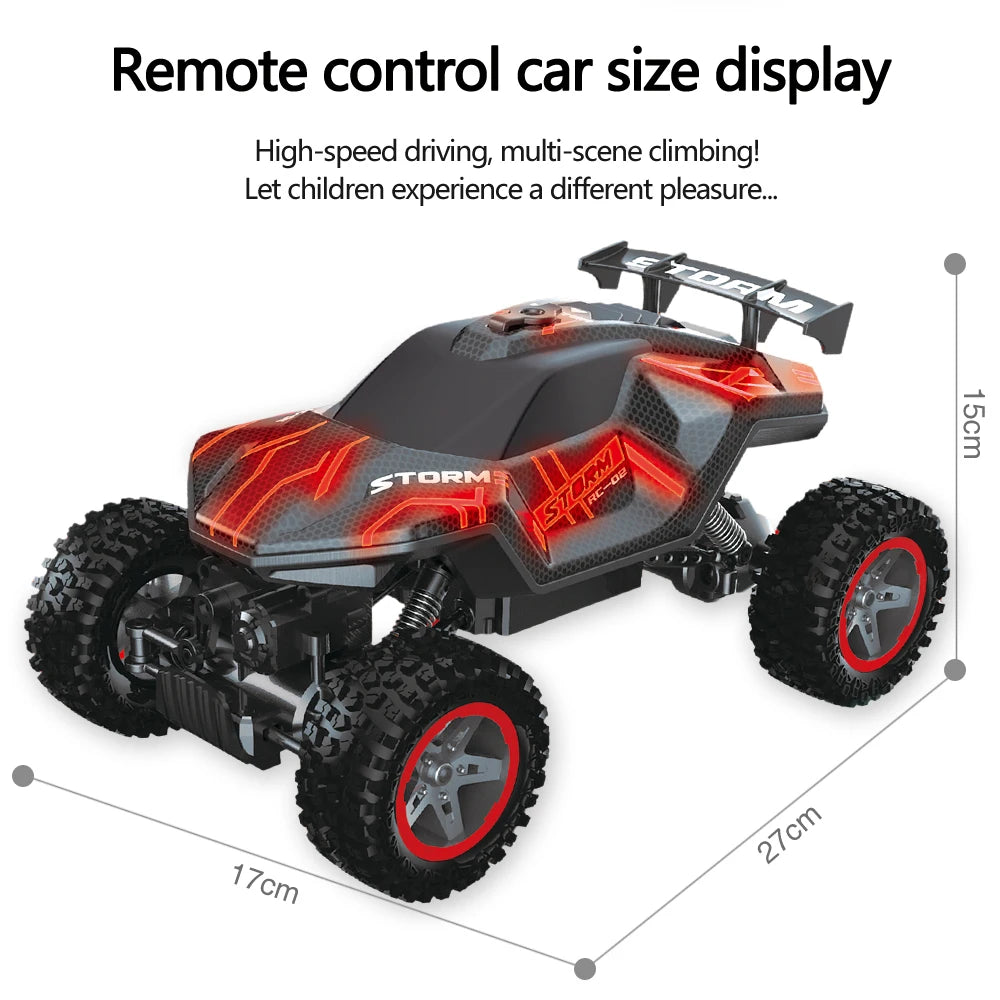 1:16 RC Car 2.4G Four Wheel Drive High-Speed Remote Control Drift Racing Car With LED Lights 4WD RC Car Model Toys for Boys Kid