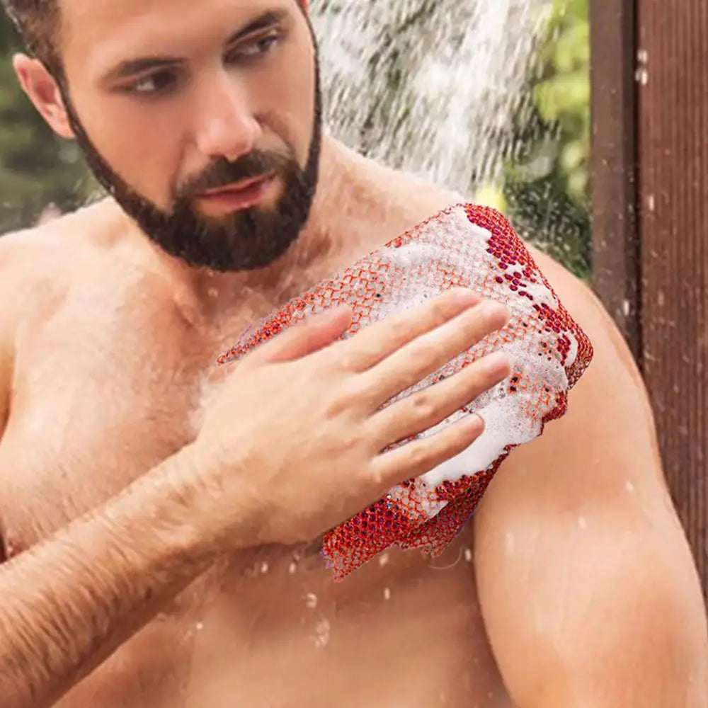 African Exfoliating Net Sponge Back Scrubbing Skin Smoother Cleaning Tool Bath Net Sponge Shower Body Thick Foam Soap Network