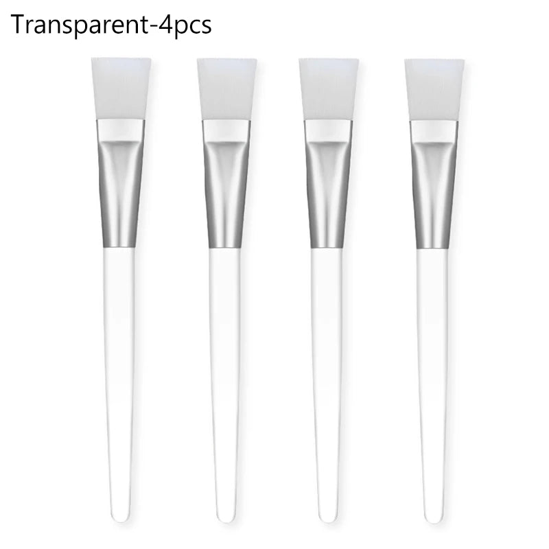 12/6/2pcs Facial Mask Brushes Set Face-Mask Applicator Soft Facial Application Brush with Clear Plastic Handle for Skin Care