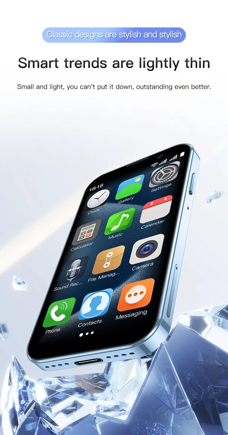 SOYES XS18 Pro 3.0" Mini Smartphone 2GB RAM 16GB ROM Facial Recognition Android9.0 Dual SIM Standby 1000mAh 3G Network Phone