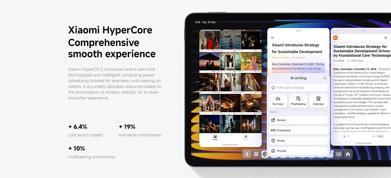 Global Version Xiaomi Pad 7 Snapdragon 7+ Gen 3 Octa-core CPU Tablet 8850mAh 13MP Camera 11.2" 3.2K Display 144Hz