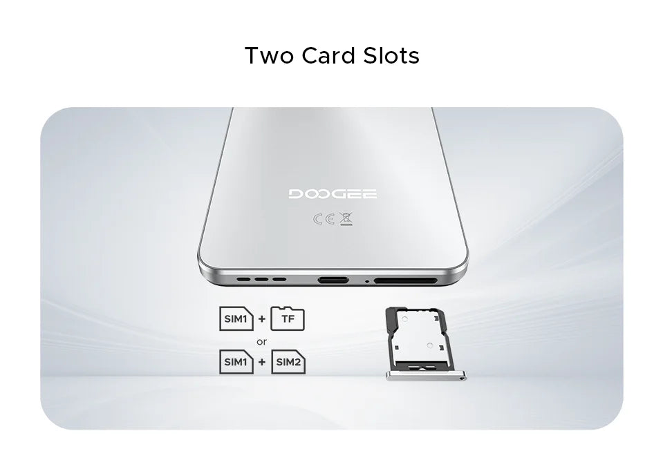 【Brand+】Global Version DOOGEE Note 58 8GB RAM 128GB ROM 6.75" HD+ 90Hz IPS Screen 6250mAh Large battery NFC Android 15