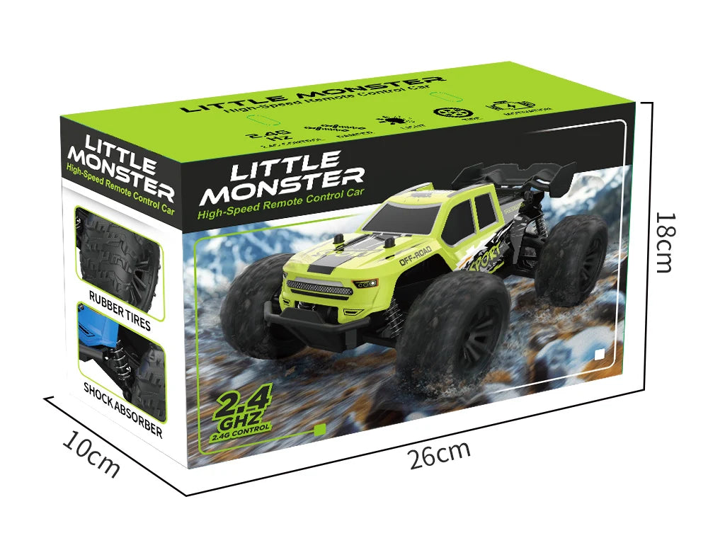 2.4G Remote Control Car with Light RC Vehicle RC Racing Car 20KM/H High Speed Off-Road Climbing Remote Control Toy Gift for Kids