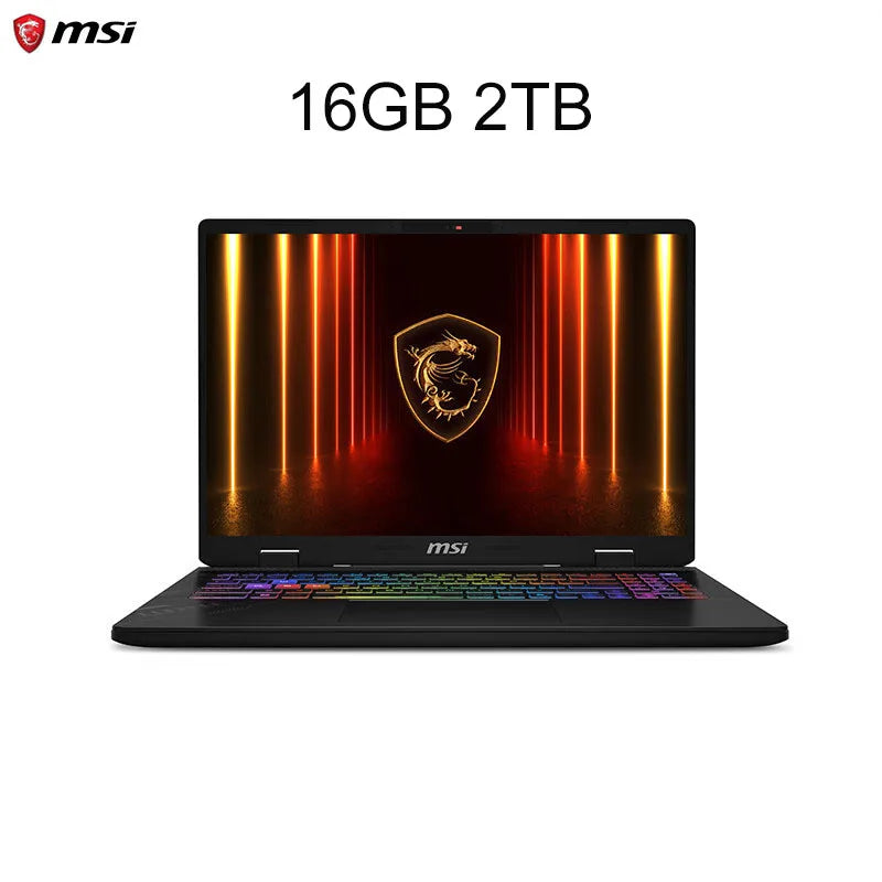 2025 MSI Crosshair A16 HX Gaming Laptop 16 Inch QHD 2.5K 240Hz IPS Screen Netbook AMD Ryzen R9-7945HX 32GB 2TB RTX5060 Notebook