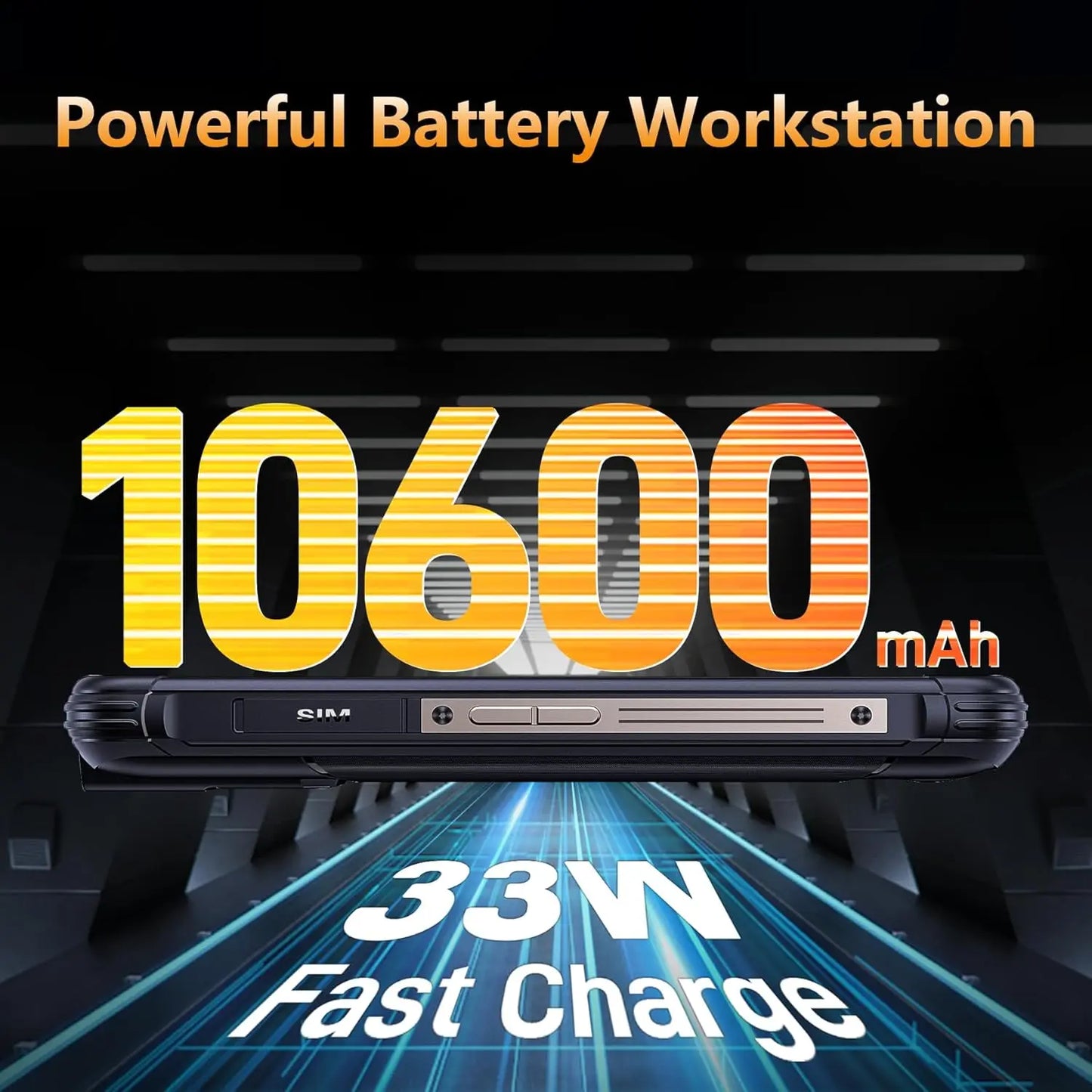 CUBOT Kingkong Power Outdoor Smartphone Android13,16GB+256GB,10600mAh(33W)/6.5”/48MP+20MP Night Vision,IP68/Dual 4G SIM/NFC/GPS