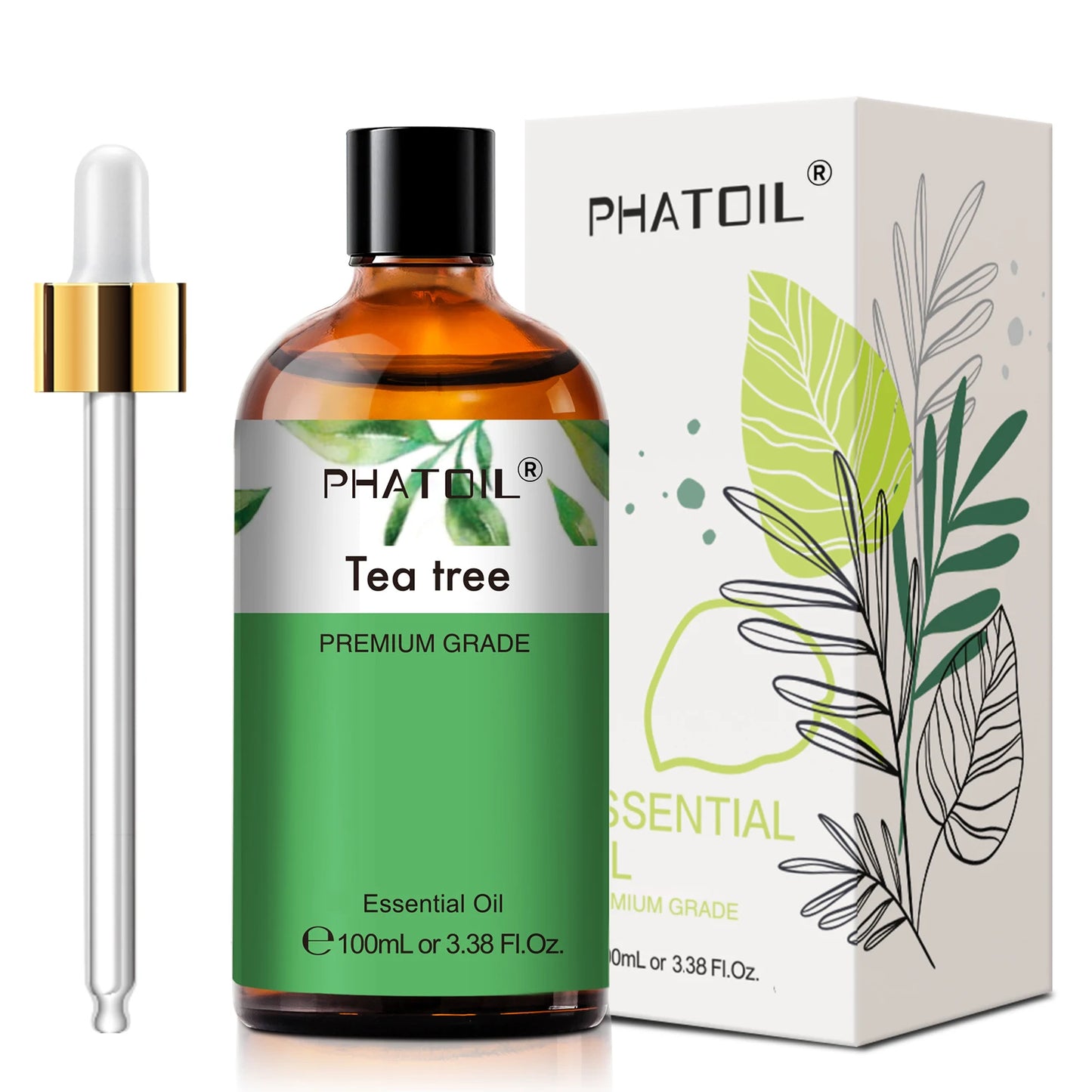 PHATOIL 100ml Natural Essential Oil For Skin Aromatherapy Lemongrass Eucalyptus Lavender Peppermint Fragrance Essential Oils