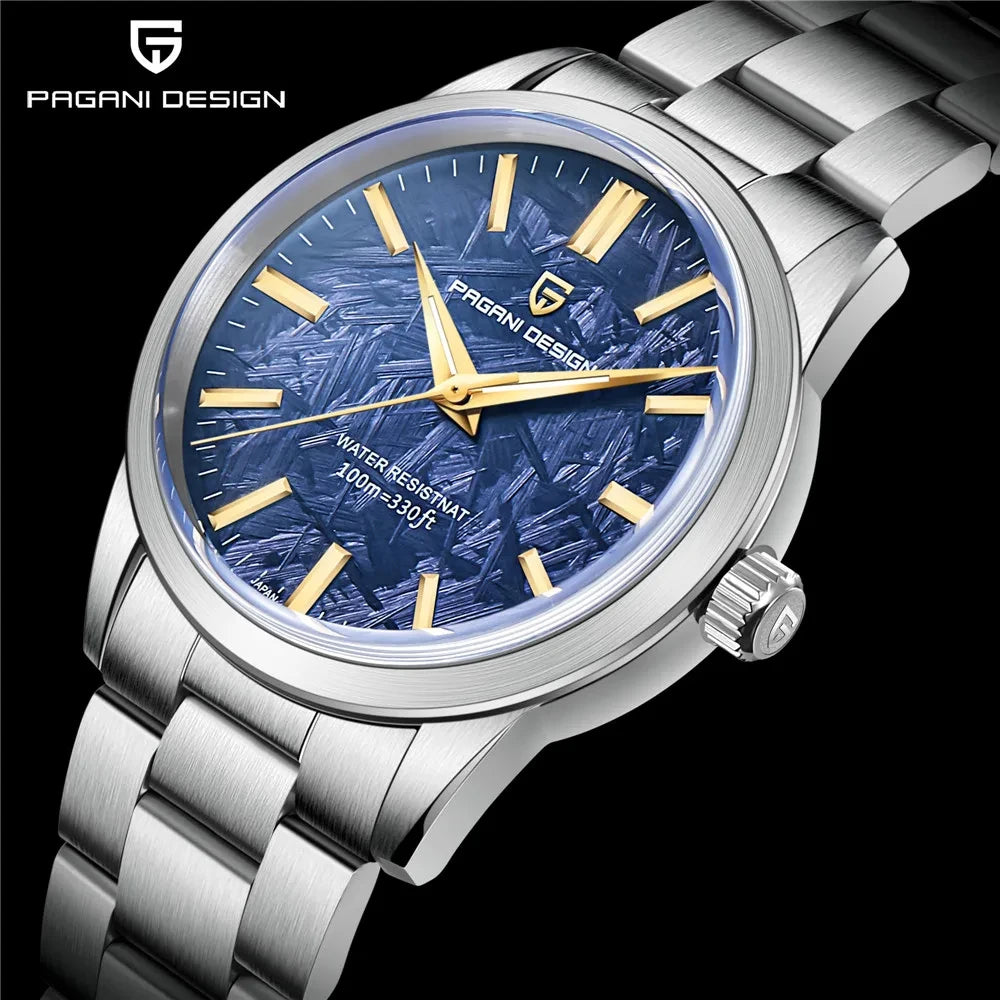 PAGANI DESIGN 40MM Men Quartz Watches TMI VH31 Luxury Business Top Sapphire 316L Stainless Steel 100M Waterproof Watch For Men
