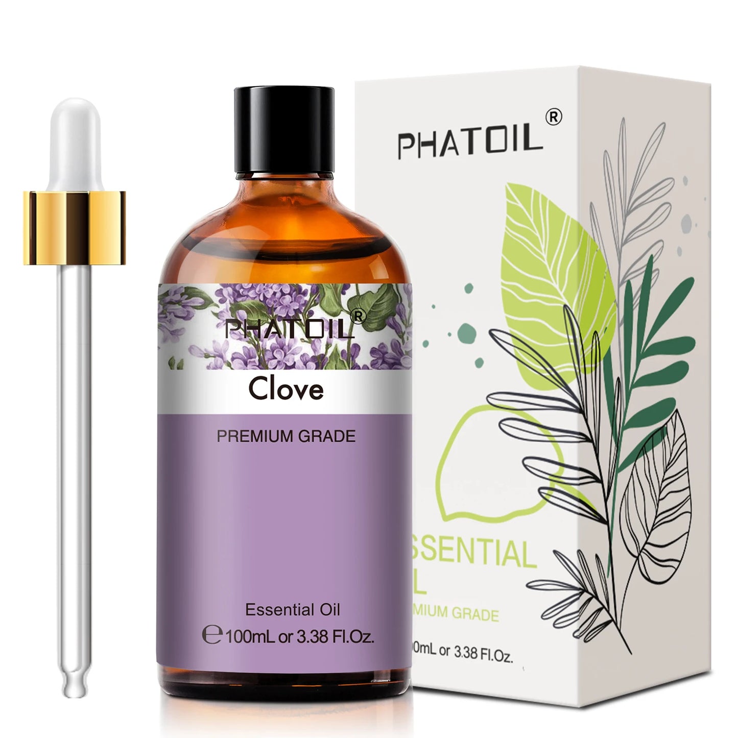 PHATOIL 100ml Natural Essential Oil For Skin Aromatherapy Lemongrass Eucalyptus Lavender Peppermint Fragrance Essential Oils