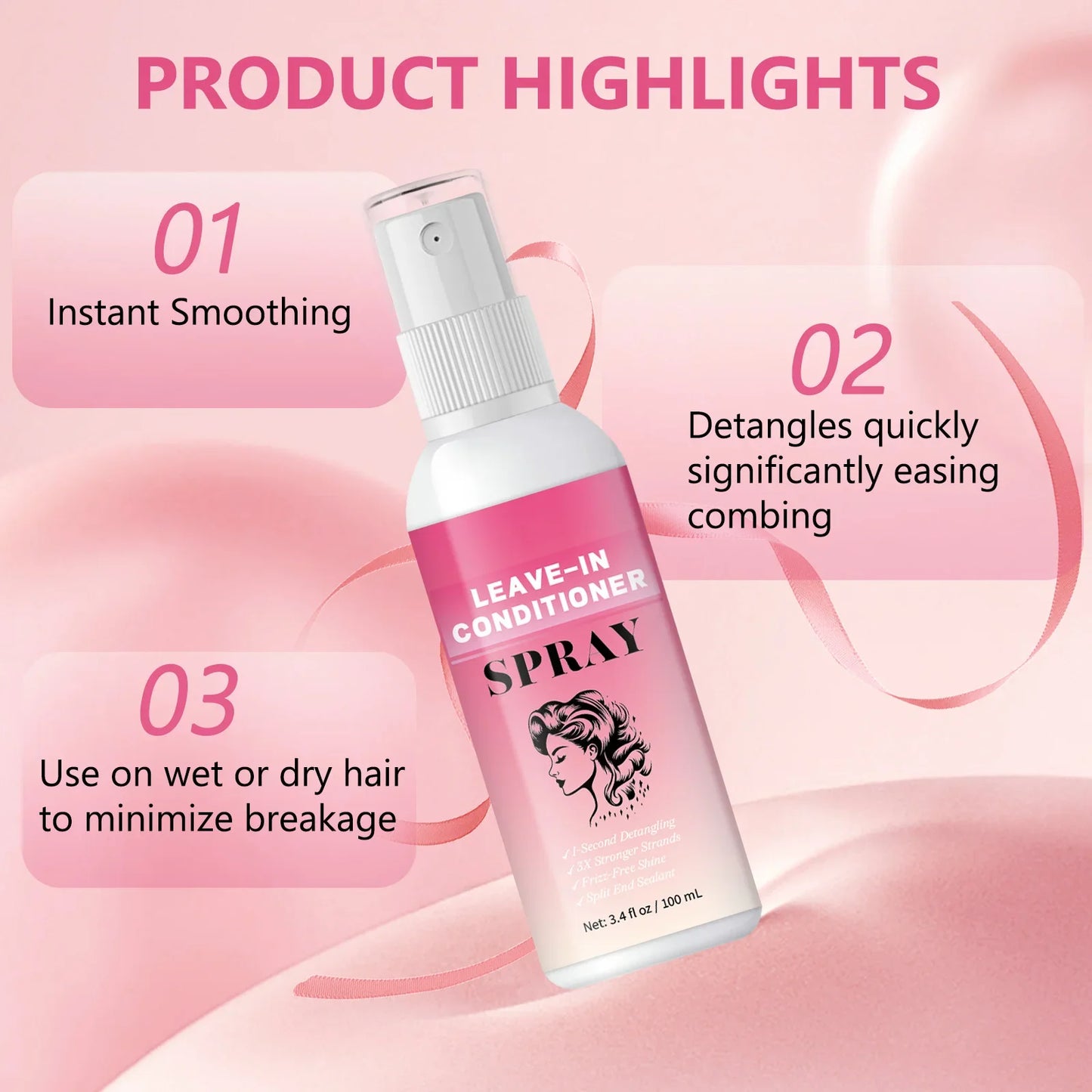 Hair Care Deep Repair Conditioning for Hair Heat Protector Serum Protect Hair From UV Damaged Moisturizing Hair-Care