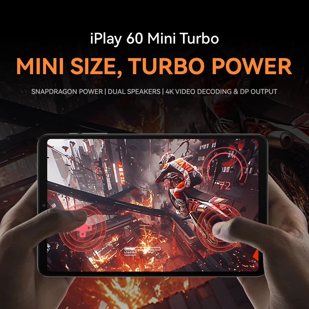 Alldocube iPlay 60 Mini Turbo 8.4" 8+128GB Tablet Android 14 Snapdragon Power Dual Speakers 4k Video Decoding 5500mAh